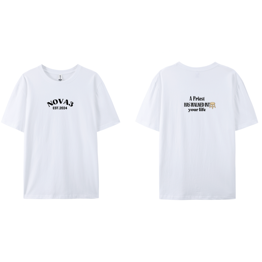 Adults T-Shirt - 'A Priest Has Walked Into Your Life" - E4